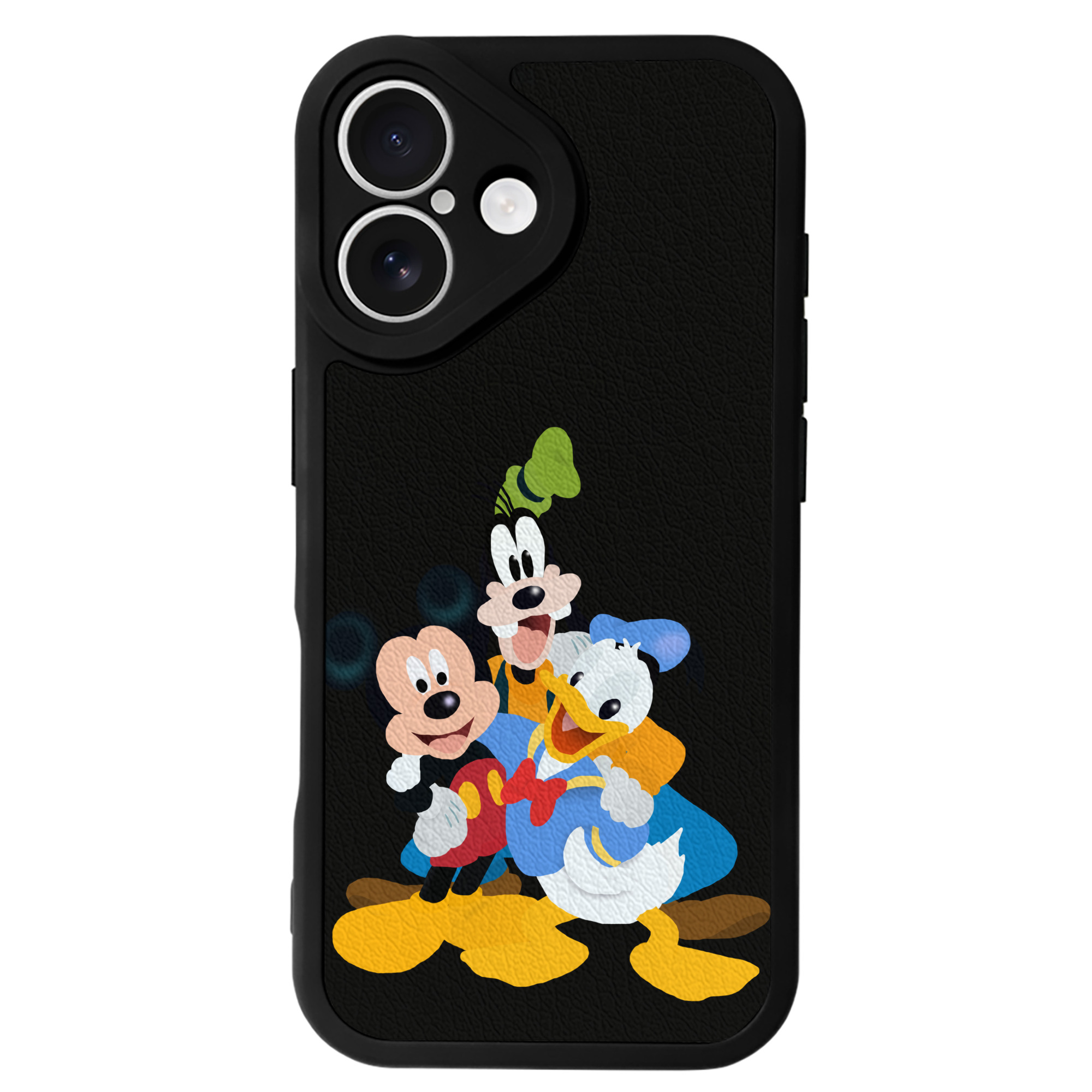 （画像用） ミッキーマウス Mickey Mouse 【iPhone 16シリーズ対応】シリコンスマホケース（レザー調） 材質：シリコン